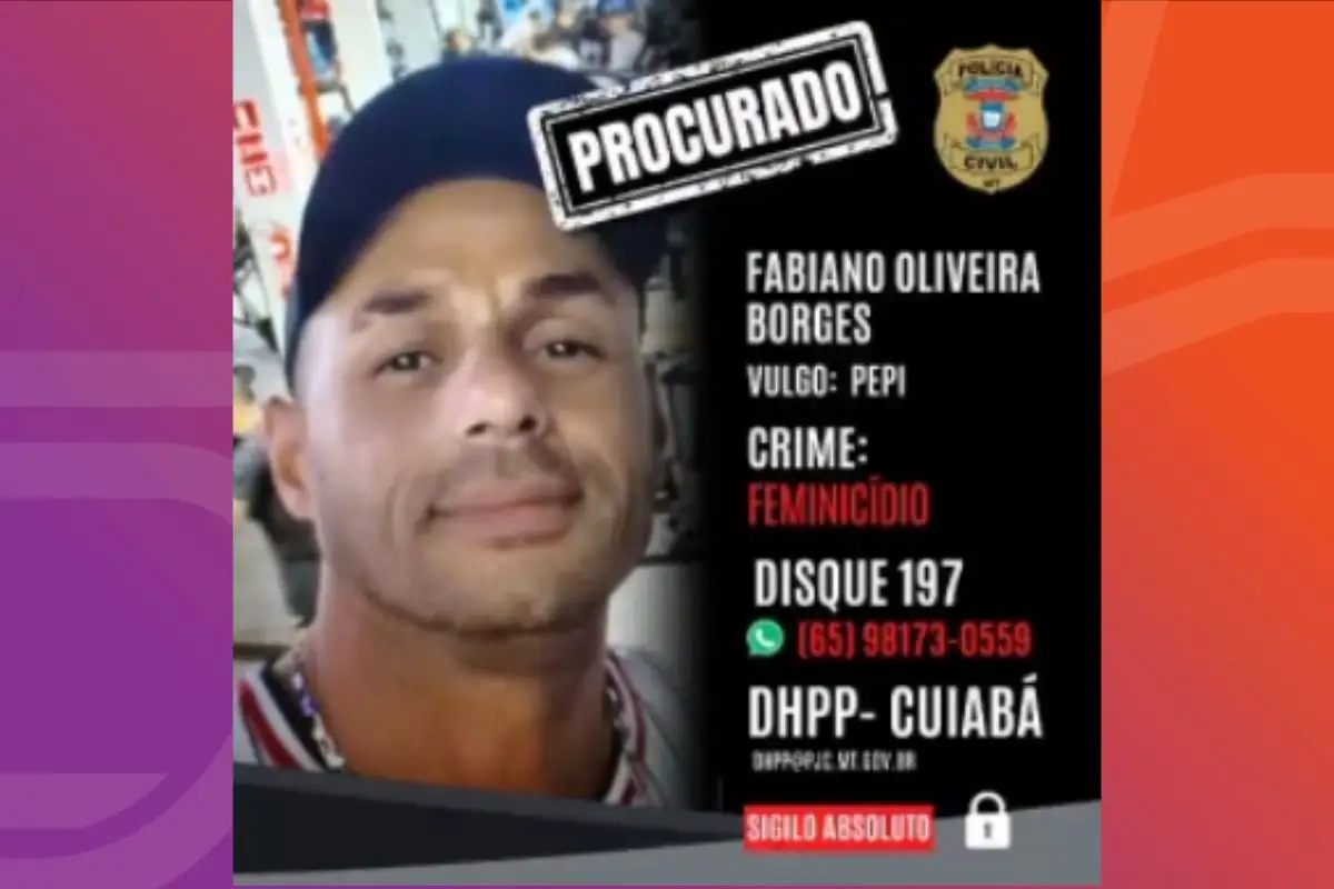 Suspeito de feminicídio possui mais de 10 passagens pela polícia. - Foto: Reprodução