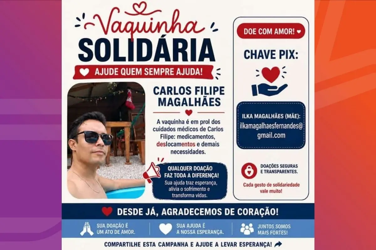 Vaquinha entregador carlos felipe foto reproducao
