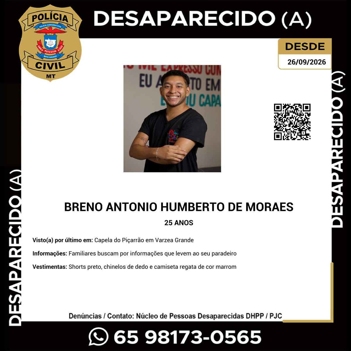 PROFESSOR DESAPARECIDO VARZEA GRANDE