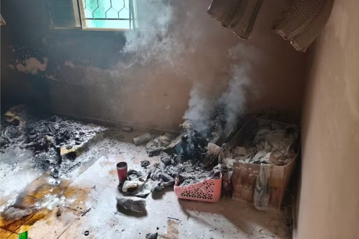 Casa onde mulheres foram encontradas mortas em Rochedo. (Foto: Divulgação)