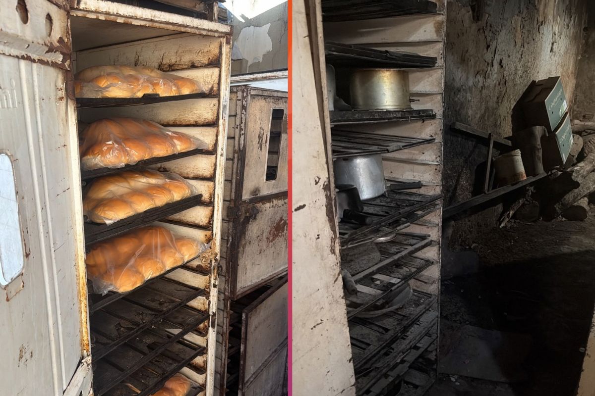 Padaria continuava produzindo alimentos mesmo após ter sido interditada pela Vigilância Sanitária em agosto de 2025. - Foto: Decon