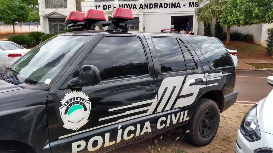 Polícia Civil de Nova Andradina fez perícia no local. (Foto: Reprodução/Novanews)